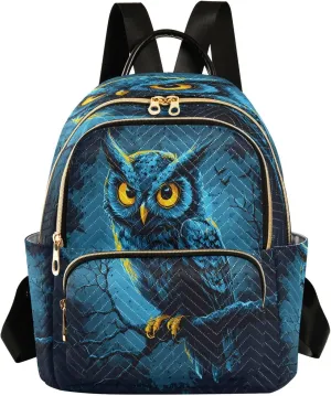 SUABO Fierce-looking Owl Backpack Purse Ladies Rucksack Travel Shoulder Bag Casual Daily Backpack