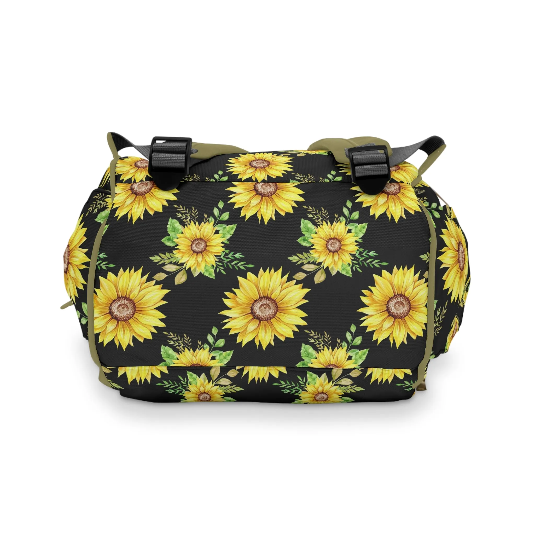 Sunflower Diaper Backpack - Bright & Multifunctional Baby Bag with Sunflower Design, Perfect for Nature-Loving Parents