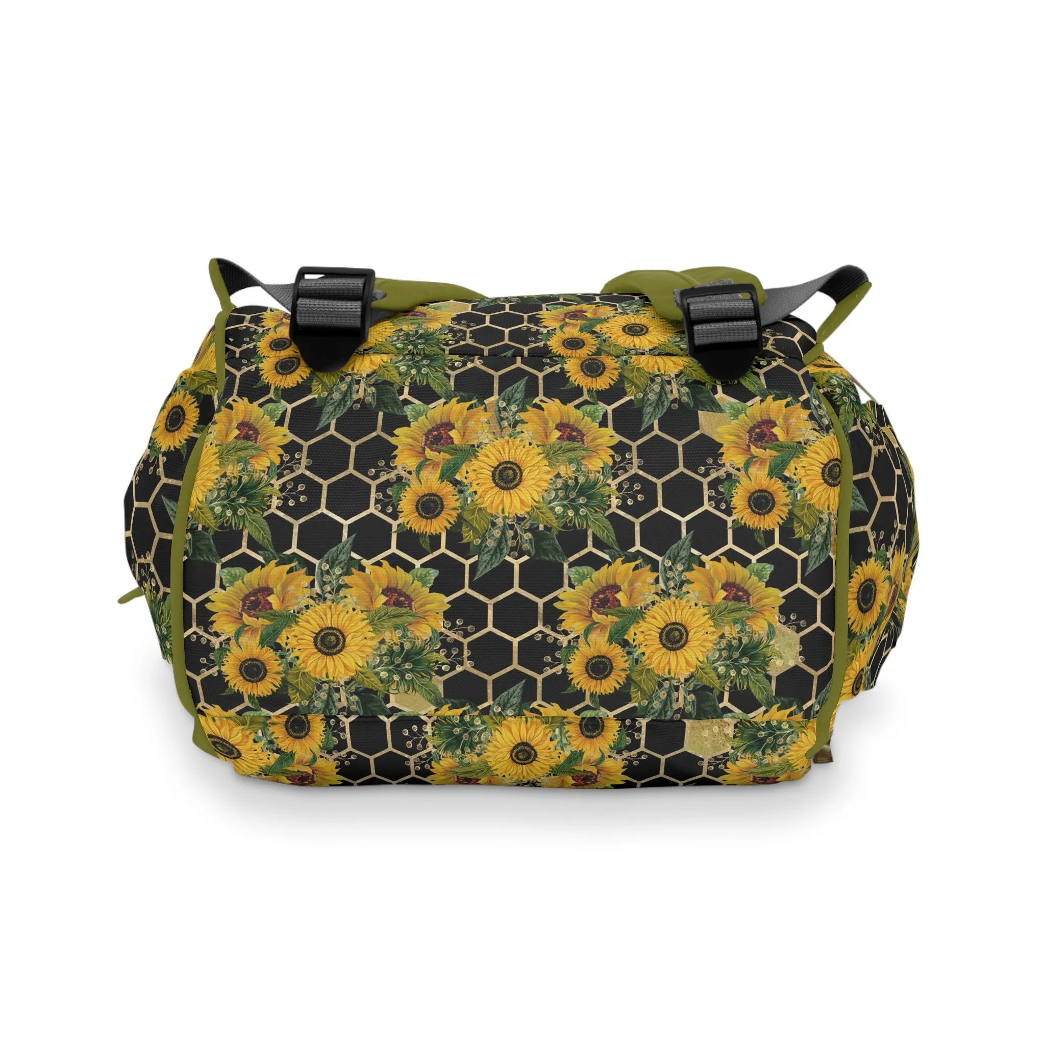 Sunflower Diaper Backpack - Bright & Multifunctional Baby Bag with Sunflower Design, Perfect for Nature-Loving Parents