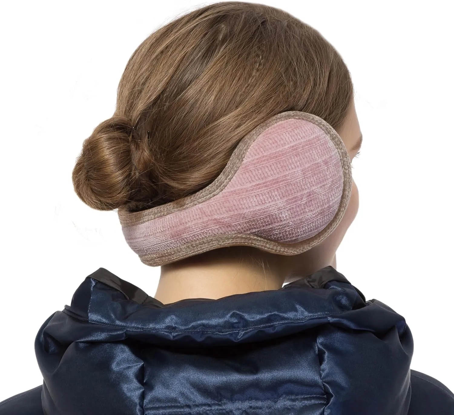 Surblue Unisex Warm Knit Earmuffs Ladies Outdoor Cashmere Winter Pure Color Fur Earwarmer