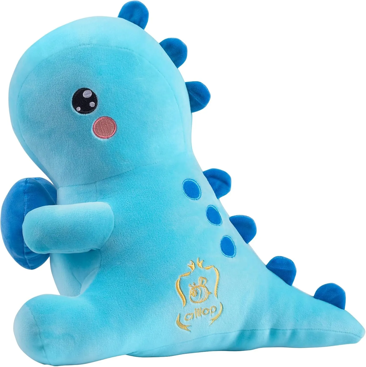 Sweet Romantic Dinosaur Stuffed Animal，Loving Soft Dino Plush Toys with Holding Heart for Valentine Day, Anniversary Birthday Gift for Her Girls Boys Girlfriend(Blue Loving Dinosaur 20 inch)