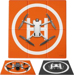 SYMIK LP500 Drone Landing Pad 20 inch (50cm) Double-Sided Waterproof (2x3 fold) Fast-Fold Helipad Weighted Drone Launch Pad for DJI Flip / Neo / Mini 4k / Mini 4 Pro / Mini 3 / Air 3S / Avata 2 / Mavic 3 Pro