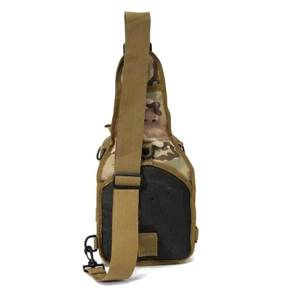 Tactical Utility Sports Hiking Single Shoulder Sling Chest Bag Travel Backpack CP