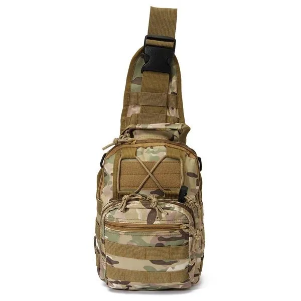 Tactical Utility Sports Hiking Single Shoulder Sling Chest Bag Travel Backpack CP