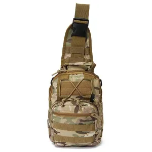 Tactical Utility Sports Hiking Single Shoulder Sling Chest Bag Travel Backpack CP