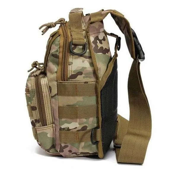 Tactical Utility Sports Hiking Single Shoulder Sling Chest Bag Travel Backpack CP