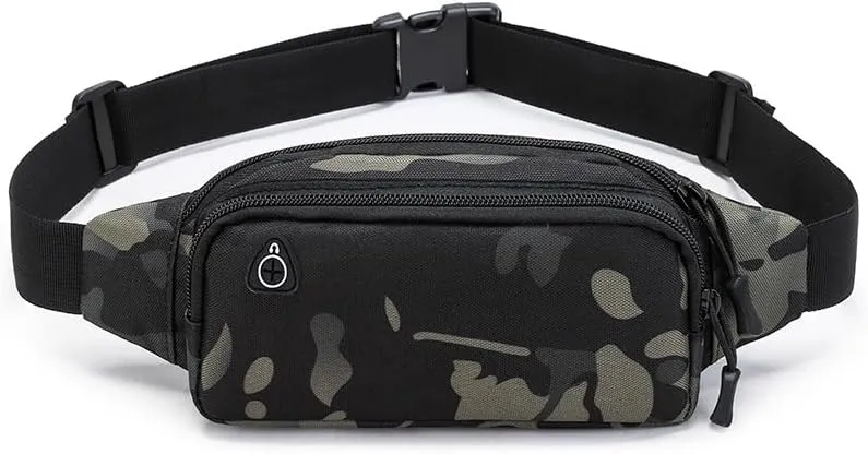 Tactical Waist Bag Shoulder Multifunctional Crossbody Large Fanny Pack for Men Women Wallets Waist Pack Phone Carrying (Black-A)