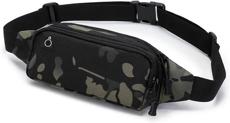 Tactical Waist Bag Shoulder Multifunctional Crossbody Large Fanny Pack for Men Women Wallets Waist Pack Phone Carrying (Black-A)