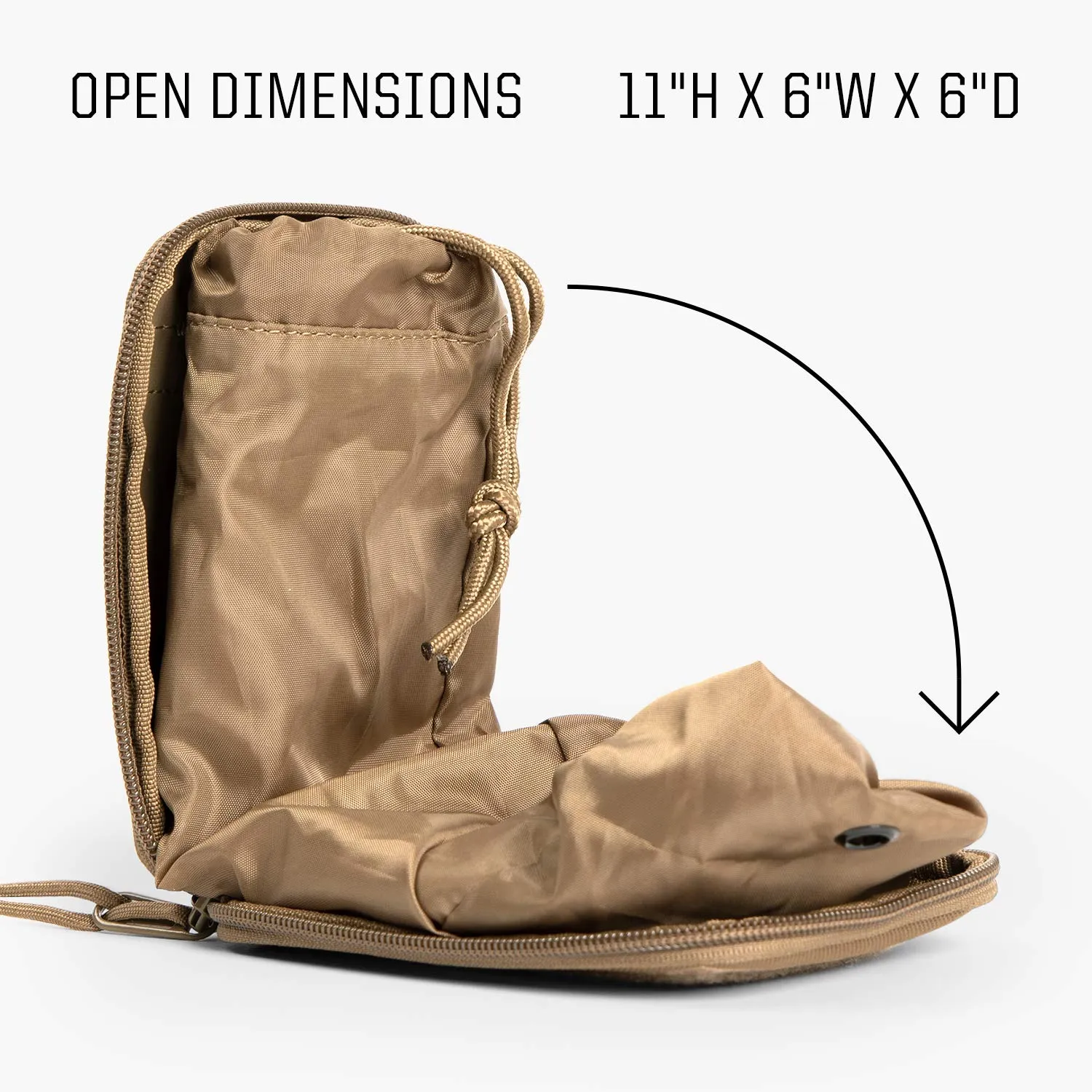 TBG - Dirty Diaper Dump Pouch for Tactical Diaper Bag - Removable & Washable (Coyote Brown)