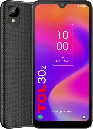 TCL 30 Z |2022| 6.1 Inch Unlocked Cell Phone with HD  Display, US Version Android 12 Smartphone 32GB 3GB RAM, 3000mAh Android Phone, Prime Black