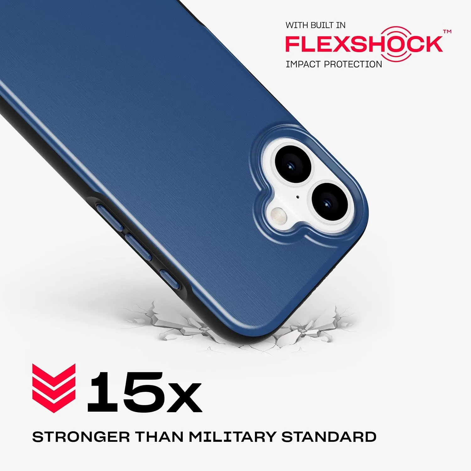 Tech21 EvoDusk for iPhone 16- Compatible with MagSafe - Impact Protection Case 15x Military Standard Tested - in Blue/Black