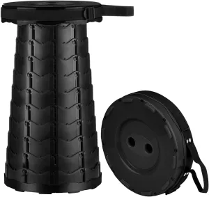 Telescoping Stool Simple Stool Collapsible Retractable Folding Stool Portable Load 330 lb Camping Folding Seat for BBQ Camping Pool Fishing Hiking Garden