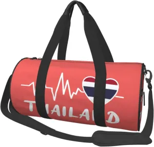 Thailand Heartbeat Duffel Bag Gym Bag Travel Sports Tote Large Foldable Beach Swim Yoga5