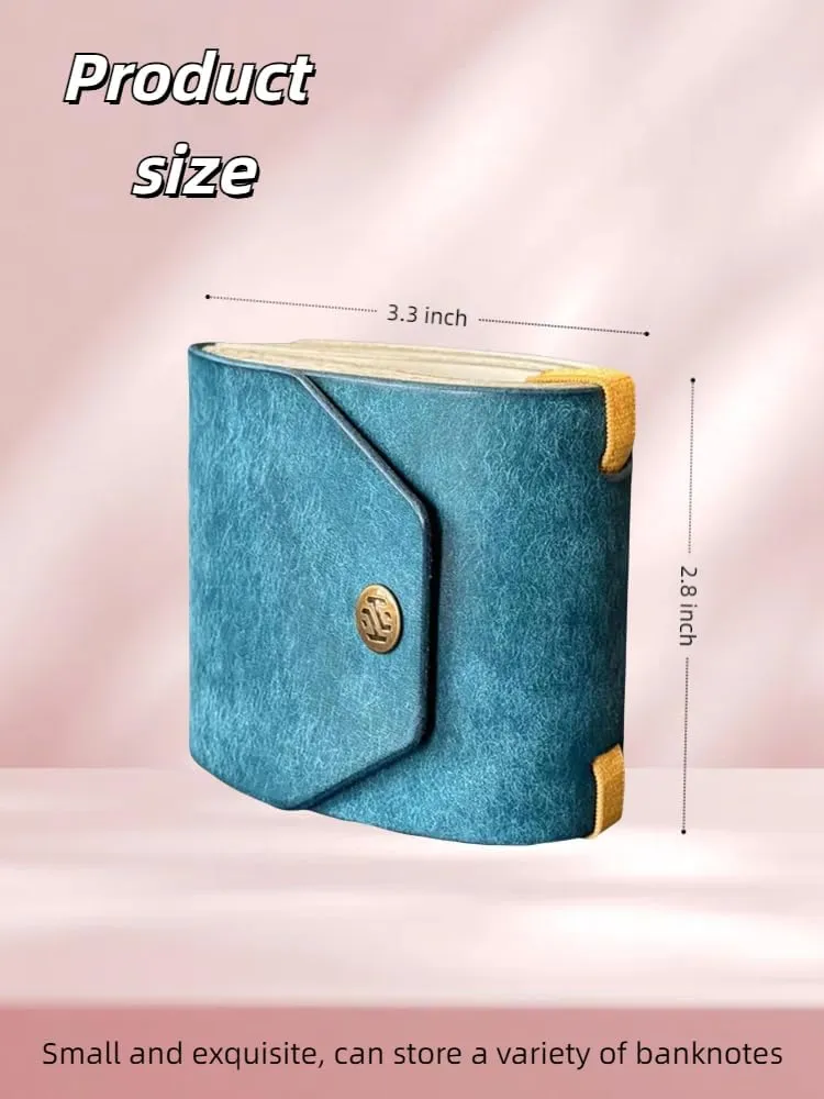 The Cash Wrap Wallet,With Magnetic Clasp Fast Cash Access Money Portable Holder For Cash Vintage Wallet Bag (Green,pu)