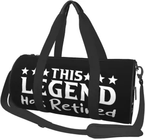 This Legend Has Retired Retirement Duffel Bag Gym Bag Travel Sports Tote Large Foldable Beach Swim Yoga9
