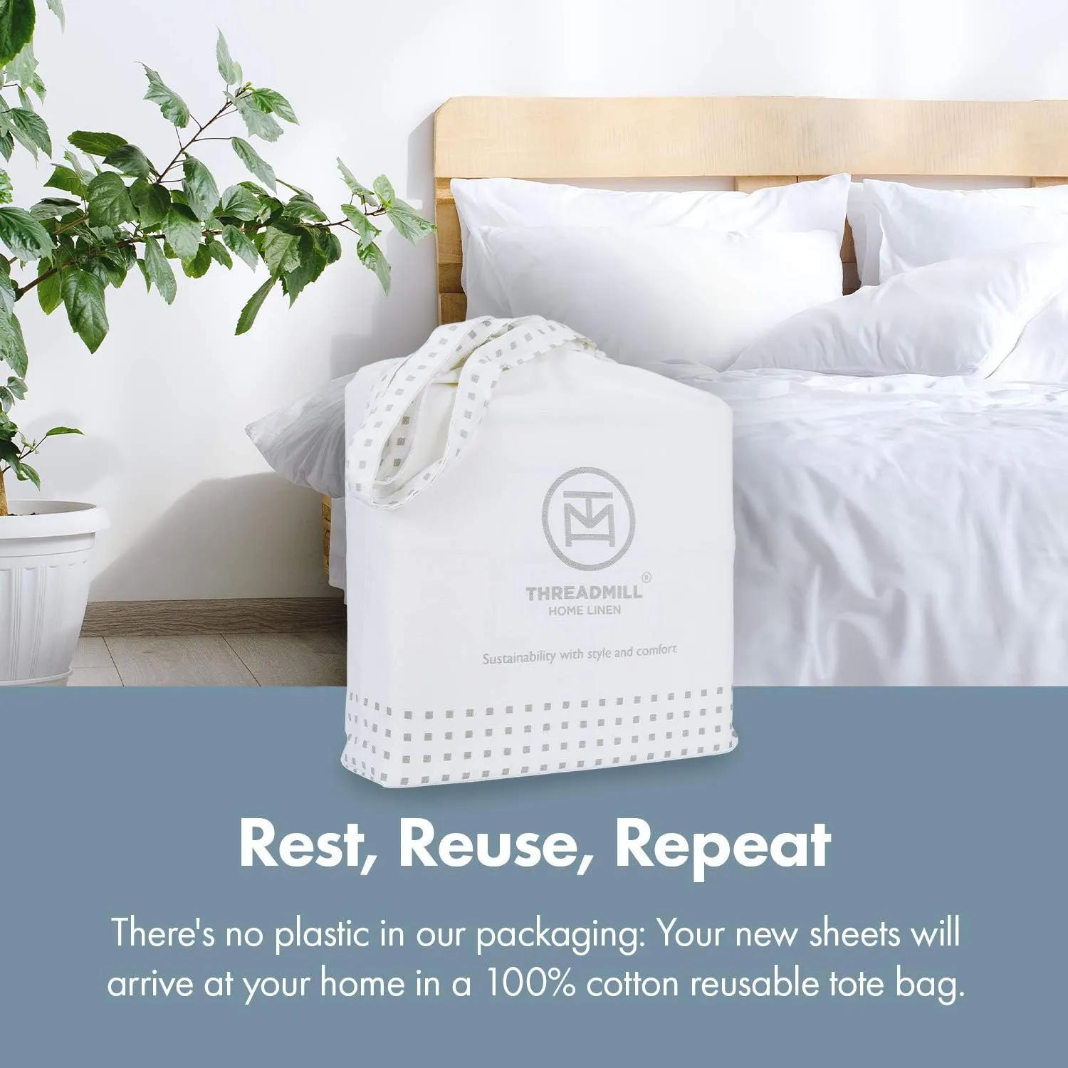Threadmill 100% Cotton Sheets for Queen Size Bed - 600 Thread Count Queen Bed Sheets Set with 16” Deep Pocket - Damask Stripe Sateen Weave 4-Piece Bedding Set with Cooling Effect, Ivory