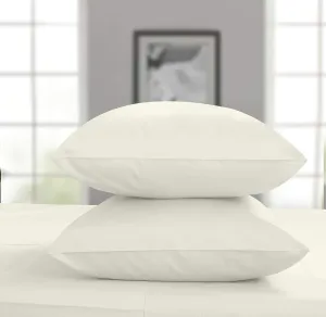Threadmill Luxury King Size Pillow Cases 2 Piece Set| 800 Thread Count Sateen Weave | 100% Cotton Pillow Covers | Extra Long Staple Cotton | Comfortable Ivory Pillow Protectors