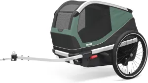 Thule Bexey pet Bike Trailer - Carrier for Small & Large Sized Dogs - Foldable Design - Easy to Connect to Bike - Padded Interior - Converts into Travel Crate - Durable Materials