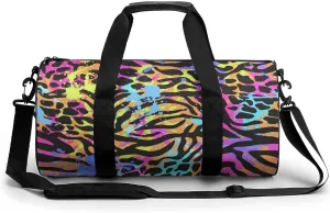 TigerPrint Large Capacity Cylindrical Fitness Bag Unisex