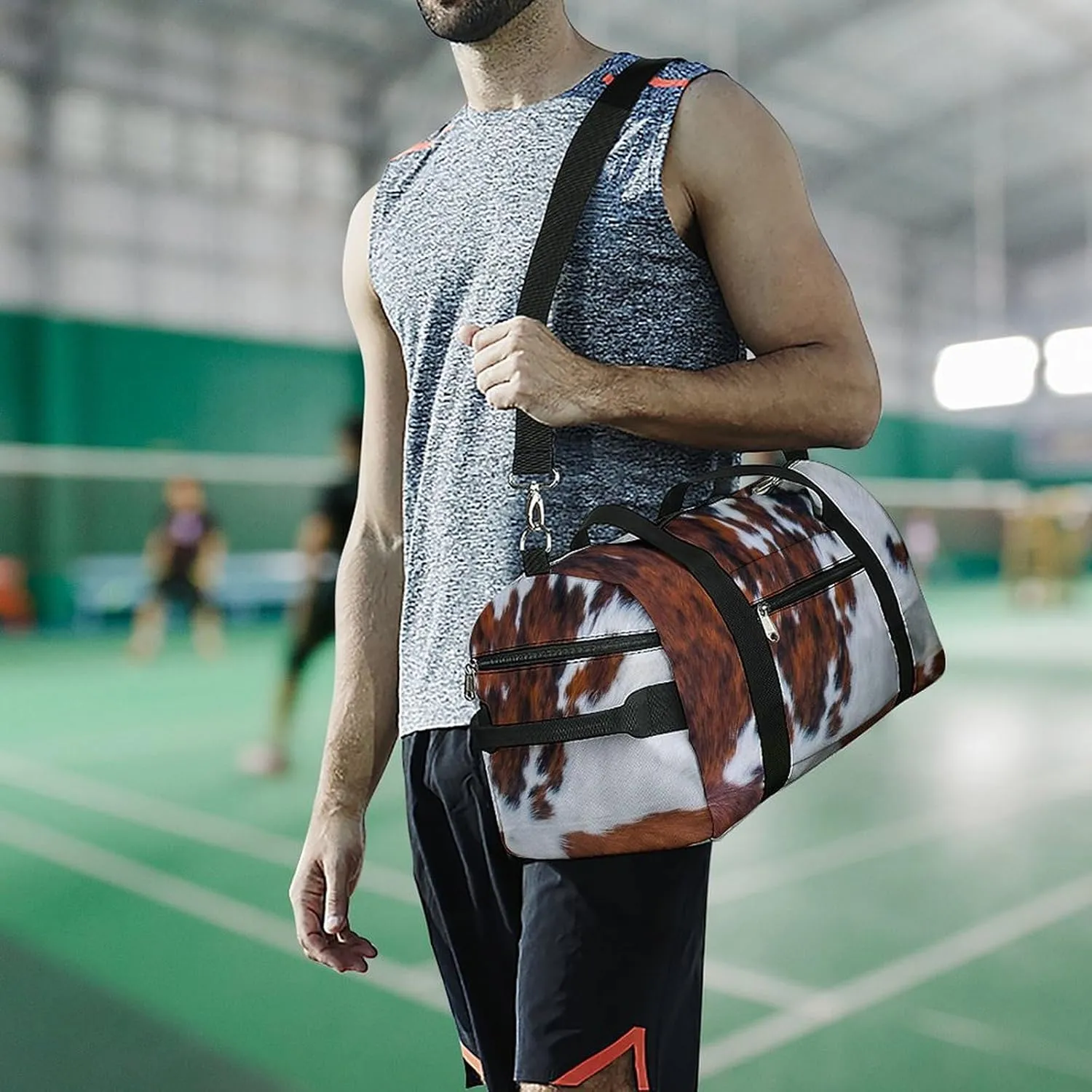 TigerPrint Portable Large Capacity Fully Printed Fitness Bag Unisex
