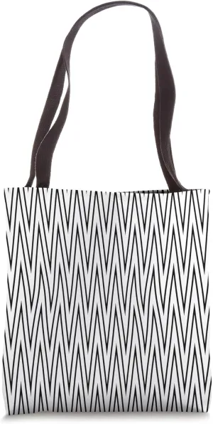 Timeless, Black & White, Chevron Pattern Design Tote Bag