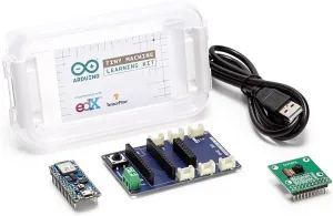 Tiny Machine Learning Kit [AKX00028] - Starter Bundle with Arduino Nano 33 BLE Sense, OV7675 Camera & Custom Shield for Hands-On TinyML Projects