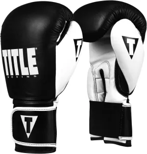 Title Boxing Dynamic Strike Heavy Bag Gloves, Black/White, 12 oz