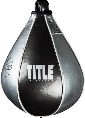 Title Boxing Platinum Atomic Speed Bag, Black/Platinum, 6" x 8"