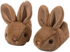 Toddler Kids Slippers Bunny Design Indoor Plush Shoes
