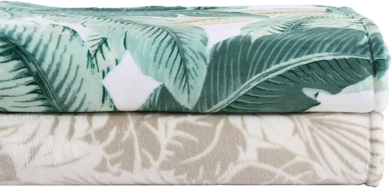 Tommy Bahama - King Blanket, Ultra Soft Plush Bedding, Island-Inspired Bedding Set, Oeko-Tex Certified (Costa Blanca Beige, King)