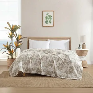 Tommy Bahama - King Blanket, Ultra Soft Plush Bedding, Island-Inspired Bedding Set, Oeko-Tex Certified (Costa Blanca Beige, King)