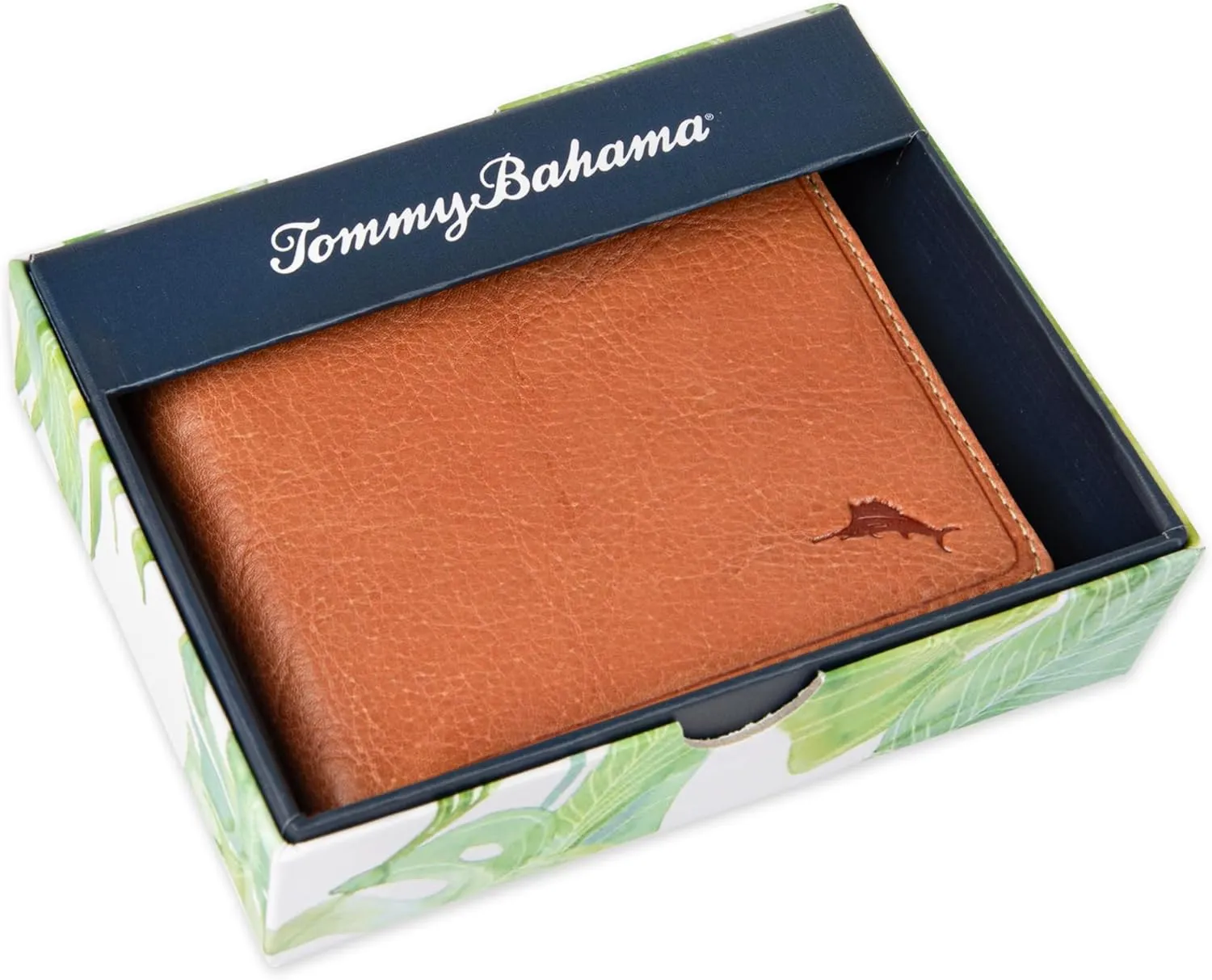 Tommy Bahama Men's Bifold Slim Leather Wallet