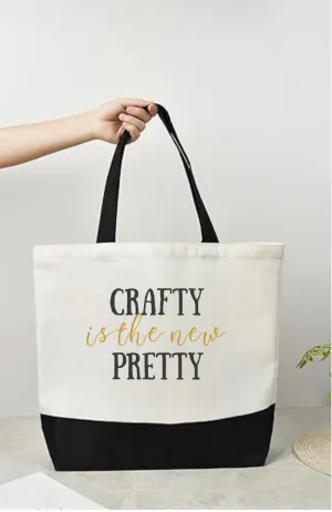 Tote Bag-Quote-Crafty Is the New Pretty