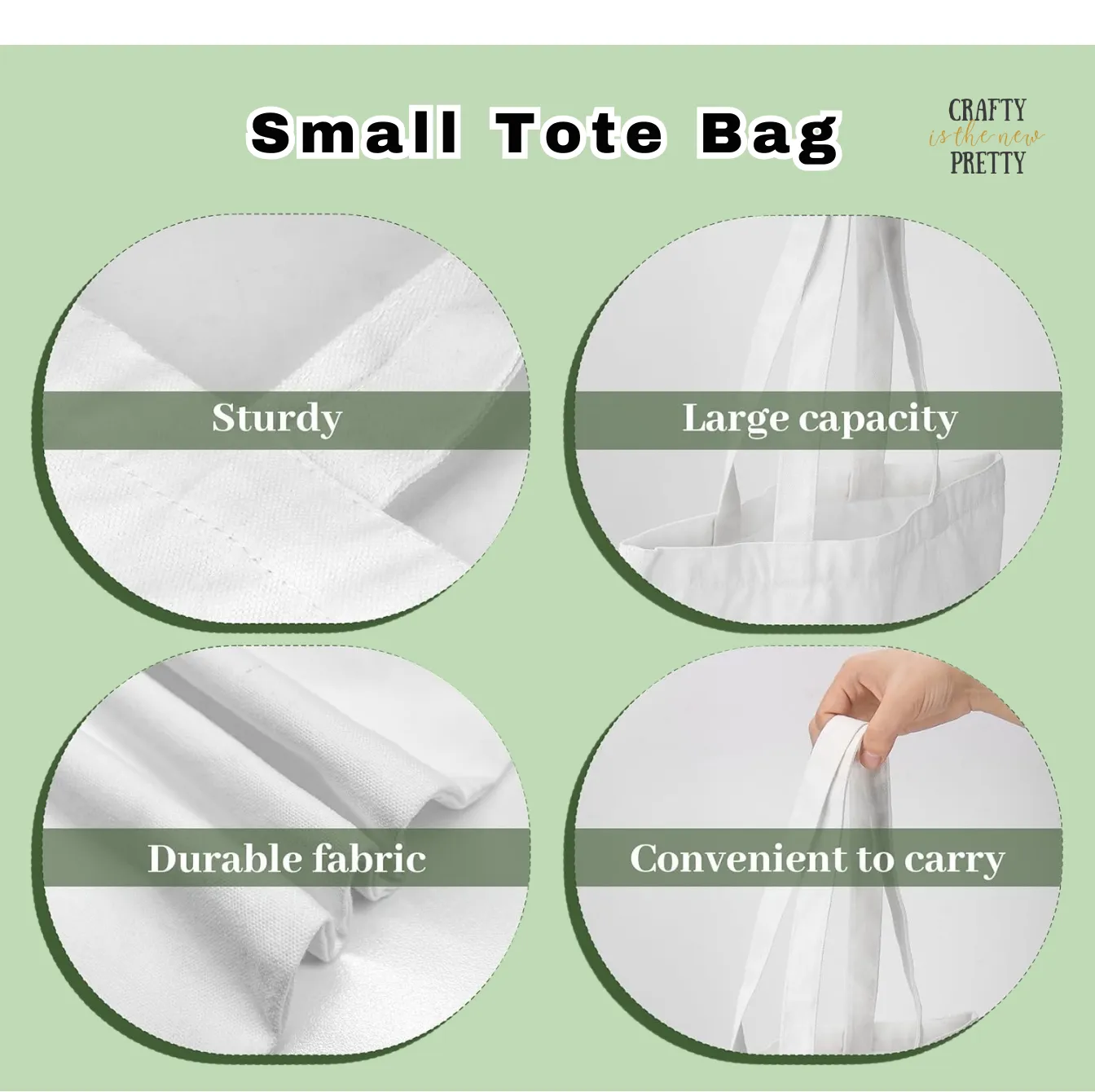 Tote Bag-Quote-Crafty Is the New Pretty