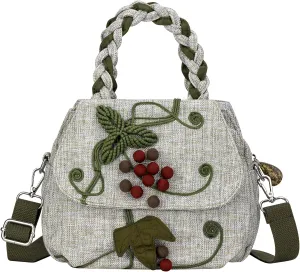 Tote Bag With Zipper, Small Crossbody Bags for Women Trendy, Hand-Woven Shoulder Handbags for Women