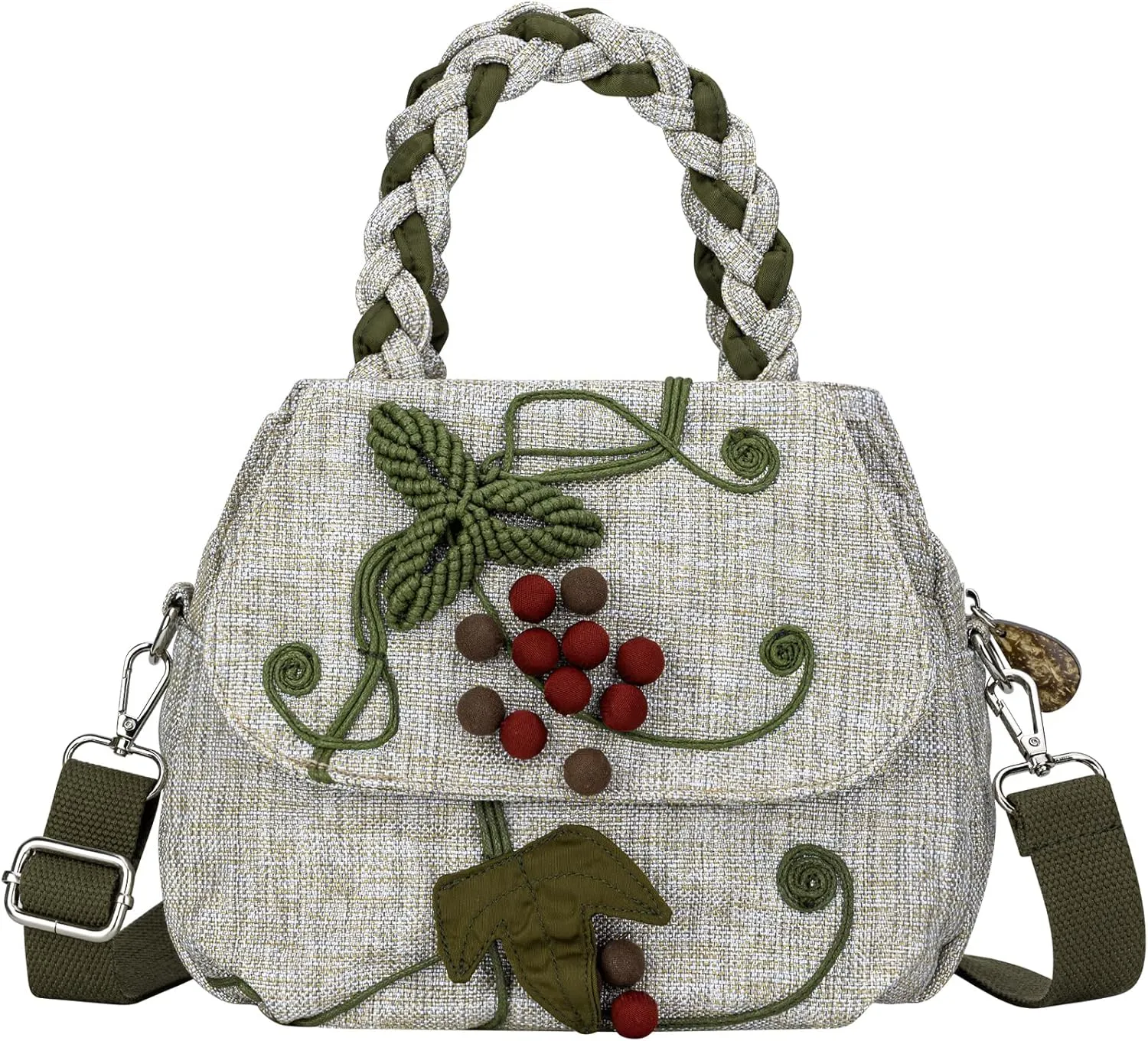 Tote Bag With Zipper, Small Crossbody Bags for Women Trendy, Hand-Woven Shoulder Handbags for Women