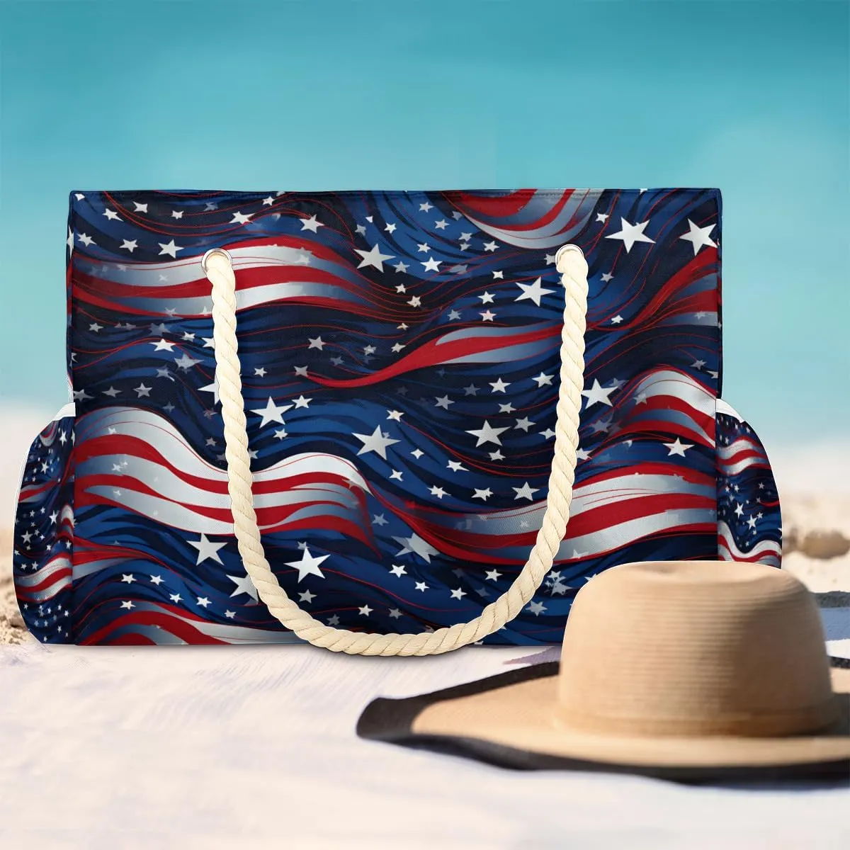 Tote Beach Bag for Women Large Zipper Beach Bags Waterproof Sandproof Gym Swim Pool Travel Bag
