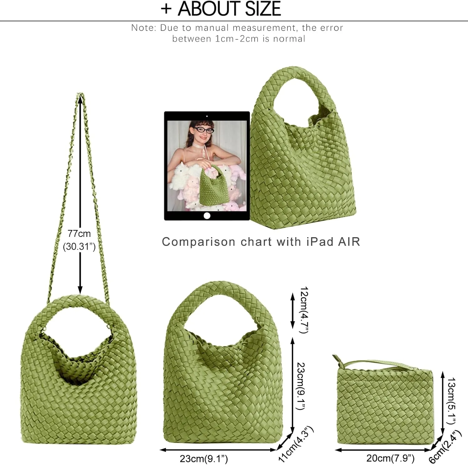 Tote for Women, Ladies Crossbody Handbag, Trendy Shoulder and Bucket Bag, Top-handle Tote Hobo Satchel with Purse