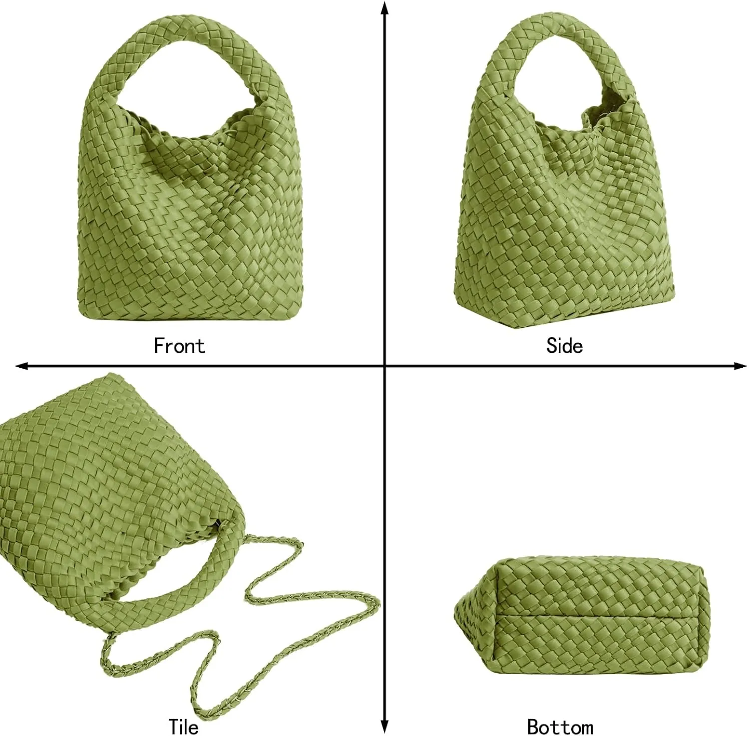 Tote for Women, Ladies Crossbody Handbag, Trendy Shoulder and Bucket Bag, Top-handle Tote Hobo Satchel with Purse