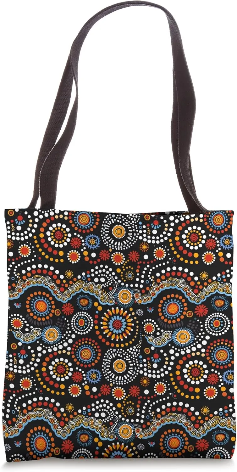 Traditional Aboriginal Dot Pattern Tote Bag