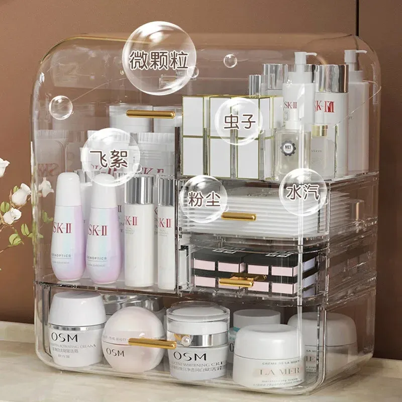 Transparent Makeup Organizers Acrylic Cosmetic Storage Box Eyebrow Pencil Lipstick Skin Care Products Storage