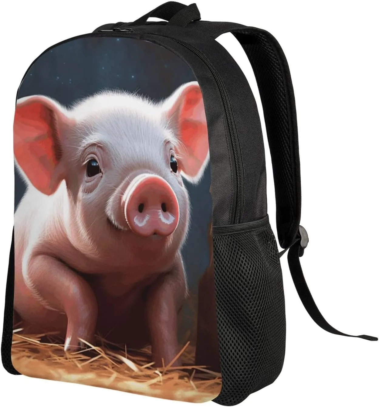 Travel Backpack for Women Men Lightweight 17 inch Laptop Bag Foolish Cute Pig Backpack Casual Daypack