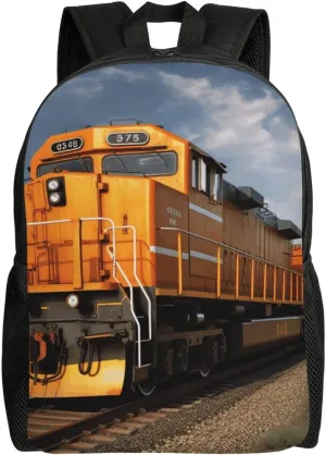 Travel Backpack for Women Men Lightweight 17 inch Laptop Bag Freight Train Backpack Casual Daypack