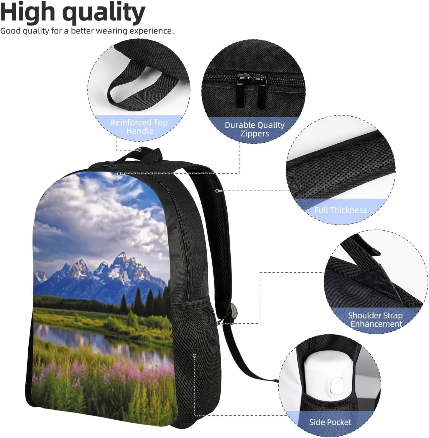 Travel Backpack for Women Men Lightweight 17 inch Laptop Bag grand teton national park Backpack Casual Daypack