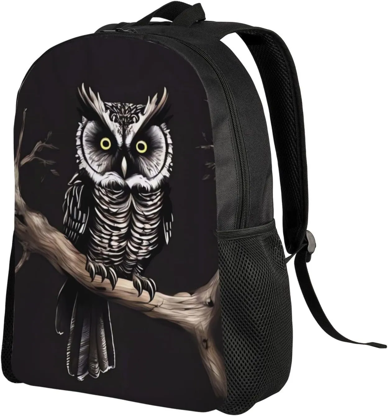 Travel Backpack for Women Men Lightweight 17 inch Laptop Bag Late Night Owl Backpack Casual Daypack