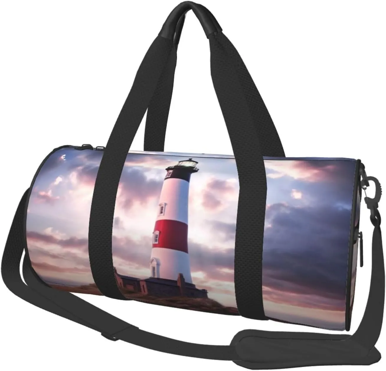 Travel Bag For Women,Beauty Lighthouse Print Personal Item Duffle Bags,Weekend Travel Duffel Tote Bag,Travel Sport Gym Bag For Men,Airplane Travel Essentials For Flying