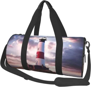 Travel Bag For Women,Beauty Lighthouse Print Personal Item Duffle Bags,Weekend Travel Duffel Tote Bag,Travel Sport Gym Bag For Men,Airplane Travel Essentials For Flying