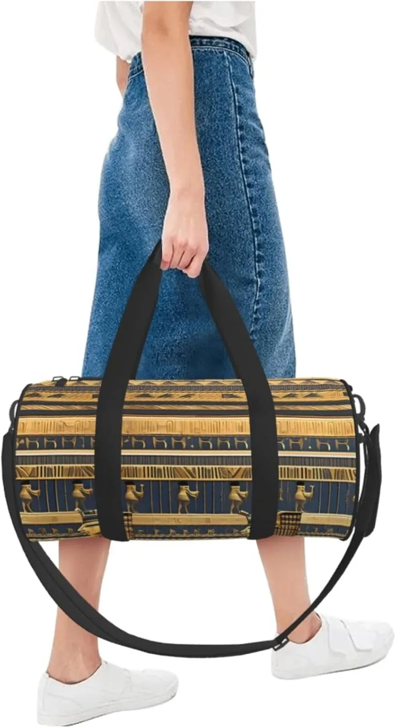 Travel Bag For Women,Egyptian Pharaonic Frescoes Print Personal Item Duffle Bags,Weekend Travel Duffel Tote Bag,Travel Sport Gym Bag For Men,Airplane Travel Essentials For Flying