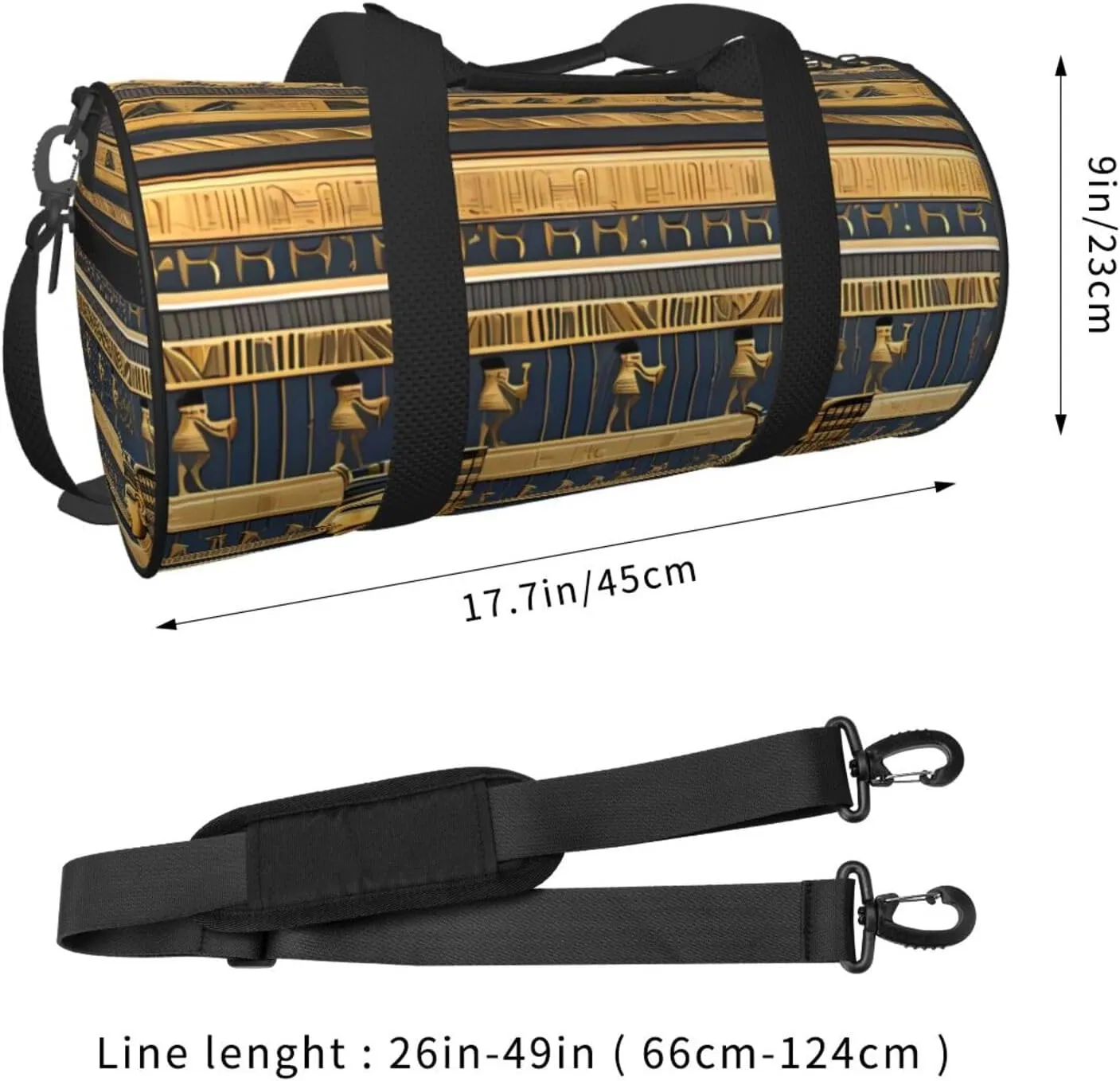 Travel Bag For Women,Egyptian Pharaonic Frescoes Print Personal Item Duffle Bags,Weekend Travel Duffel Tote Bag,Travel Sport Gym Bag For Men,Airplane Travel Essentials For Flying