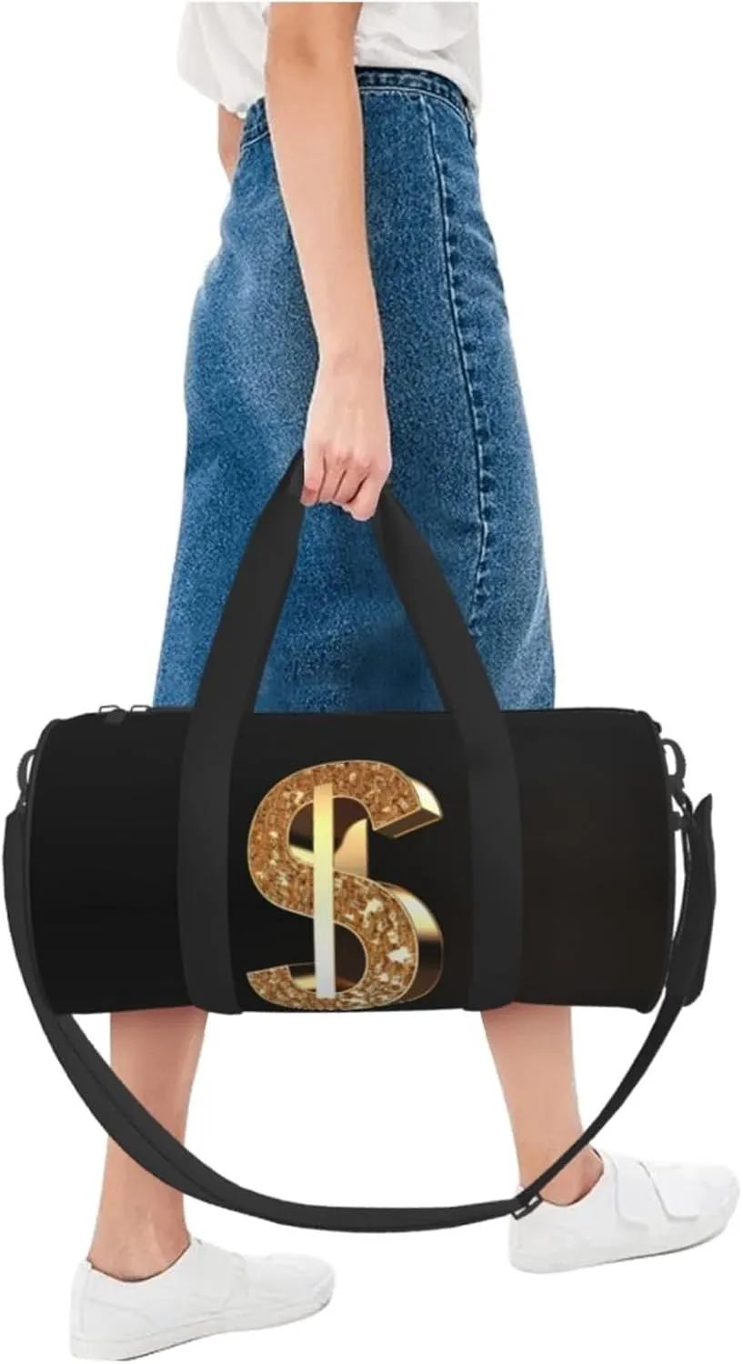 Travel Bag For Women,Gold Dollar Sign Print Personal Item Duffle Bags,Weekend Travel Duffel Tote Bag,Travel Sport Gym Bag For Men,Airplane Travel Essentials For Flying